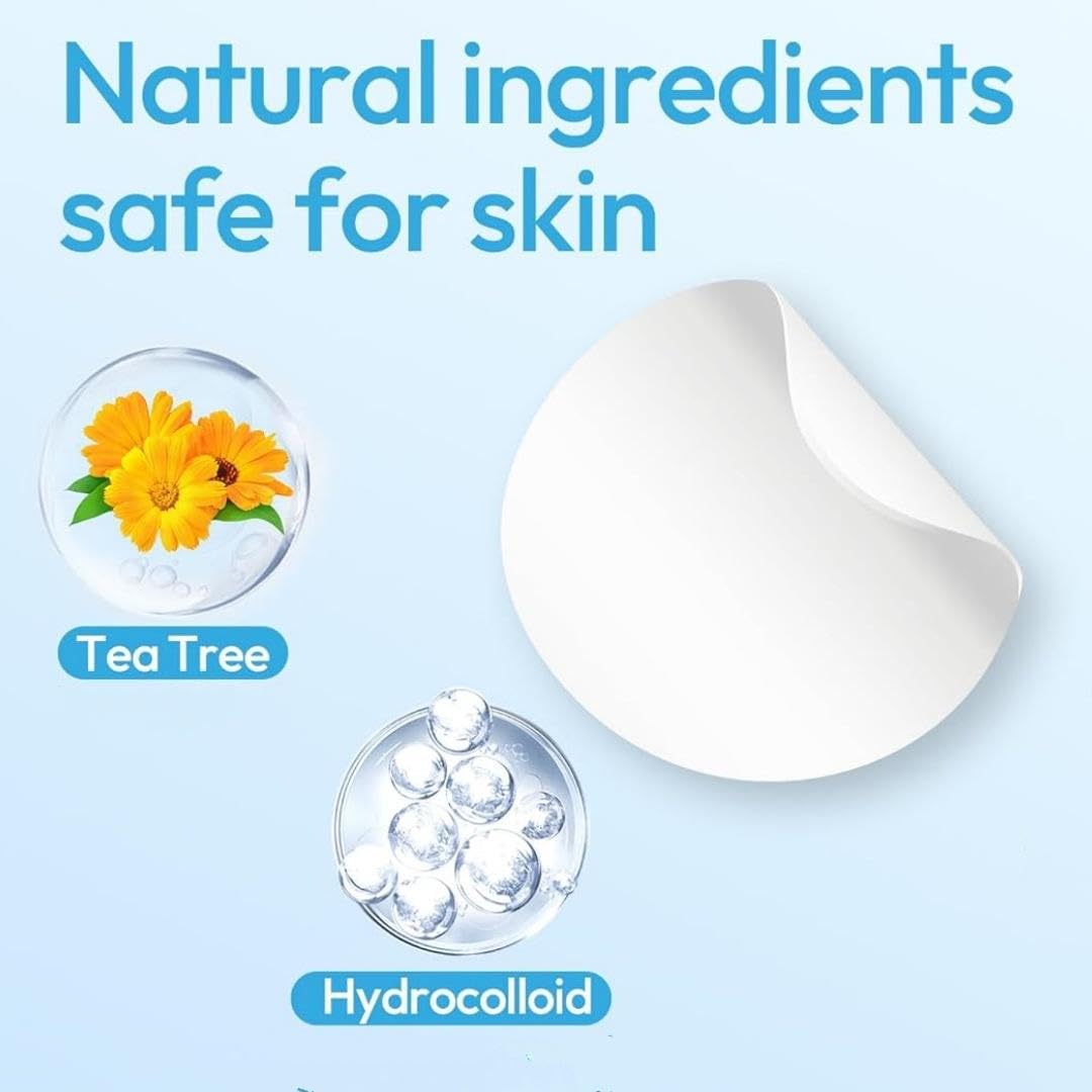 VelvetPore Hydrocolloid Acne Patches – Invisible Waterproof Pimple Patches for Face, Oil-Absorbing Zit Stickers, Strong Adhesion Blemish Spot Treatment, Day & Night Acne Cover, 72 Count (10mm & 12mm)